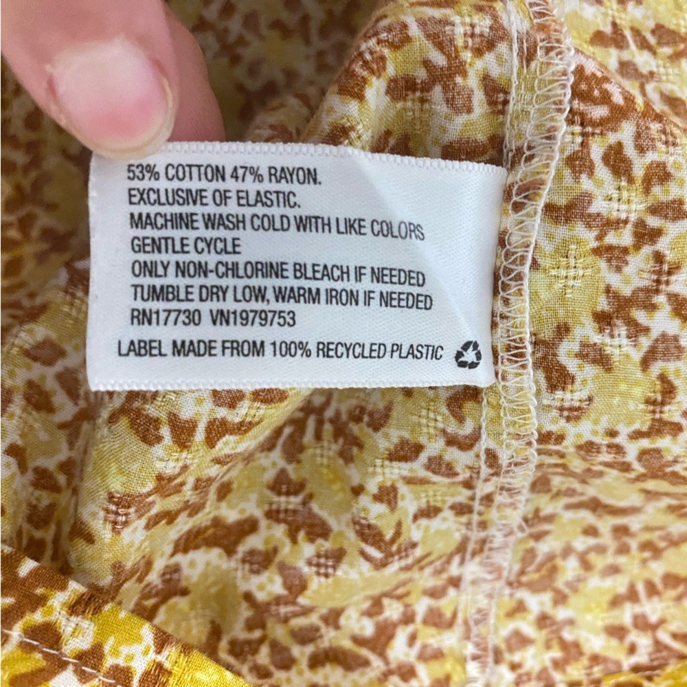 Universal Thread Fall Peasant Bubble Sleeve Flora… - image 7