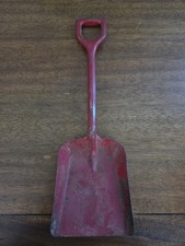 Vintage Red Pressed Steel Metal Toy Sand Pail Shovel 11 1/2 Long