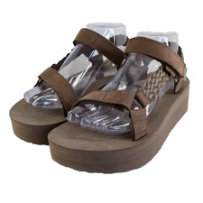 Teva Flatform Universal Interweave Sandal Size 8 Brown Adjustable Strap Platform