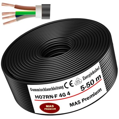 5-50m H07RN-F 4G4 Gummischlauchleitung Baustellenkabel Flexibel für Geräten