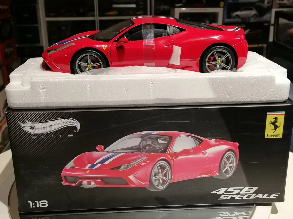 Hot Wheels Elite 1/18 Ferrari 458 Speciale MINT with Box Exiting & Discontinued! - Immagine 4 di 4
