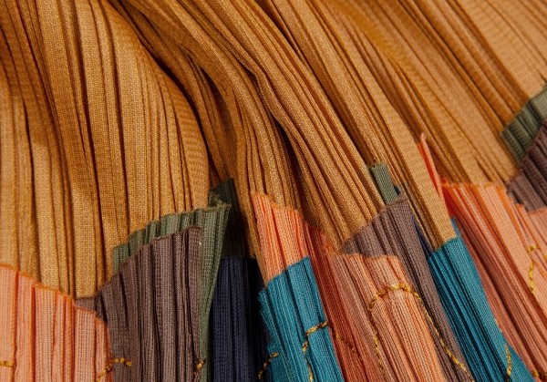 PLEATS PLEASE Pleated Hem Patchwork Sleeveless Dr… - image 11