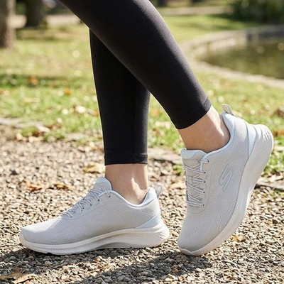 SKETCHERS Damen-Sneaker WIDE FIT Schnürschuhe Skech-lite Memory Foam EDY Pace UK 3 9