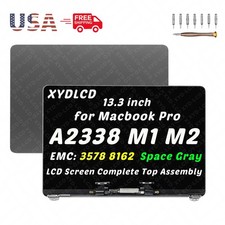 for MacBook Pro A2338 M1 2020 M2 2022 EMC 3578 LCD Screen Replacement Space Gray