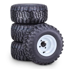 Wanda All Terrain Golf Cart Tire Wheel 18x8.5-8 With 4x4 White Rim Set4 Wanda All Terrain Golf Cart Tire Wheel 18x8.5-8 With 4x4 White Rim Set4