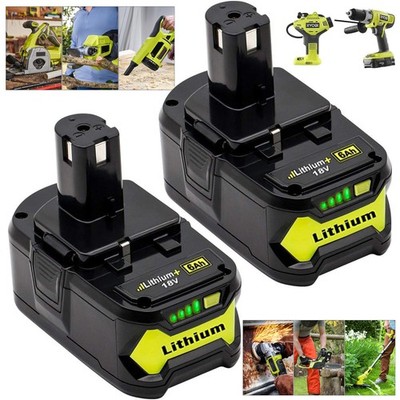 2 Stück 18V 6Ah Li-Ion Akku Ersatz für Ryobi P102 P103 P104 P105 P106 Ersatzakku
