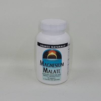 Source Naturals Magnesium Malate 90 tablets **NEW SEALED** Exp 3/2028