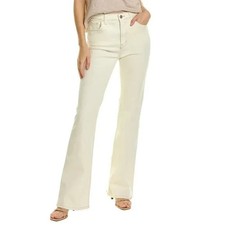 Current Elliott C/E Bentonite High Rise Flare Jeans Denim Cream Ivory Stretch 29