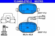 ATE BREMSSCHEIBEN Ø251MM + BREMSBELÄGE HINTEN FÜR ALFA ROMEO MITO FIAT