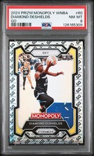 2024 PANINI PRIZM MONOPOLY WNBA GO #60 DIAMOND DESHIELDS PSA 8