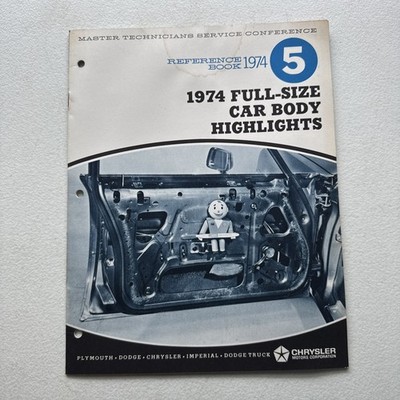 Chrysler 1974 Full Size Car Body Headlights Technician Reference Book 5