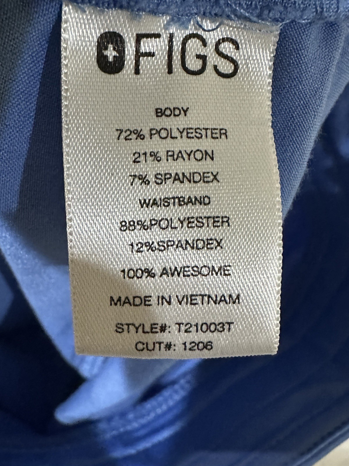 FIGS Livingston Blue Basic Scrub Pants Technical … - image 6