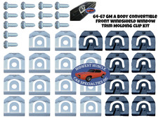 64-67 Gm A Body Convertible Front Windshield Window Trim Molding Clips 37pcs Qg