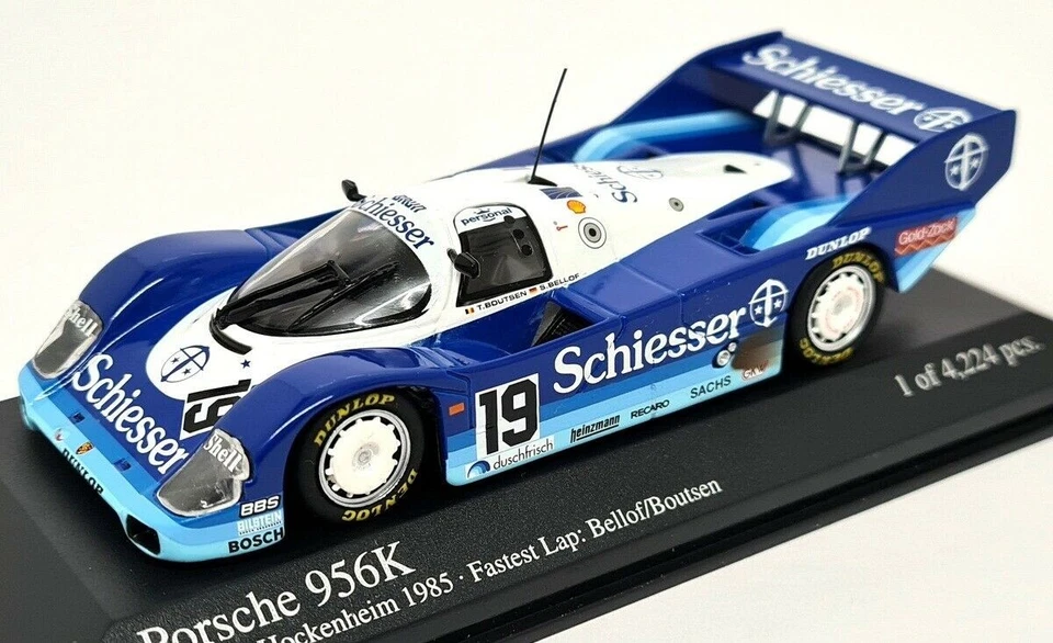 Coche modelo Minichamps 1/43 Porsche 956 Brun Motorsport 1000KM Hockenheim 1985 Foto 3 de 4