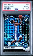 2020 PANINI MOSAIC GENESIS #203 TYRESE MAXEY PSA 10