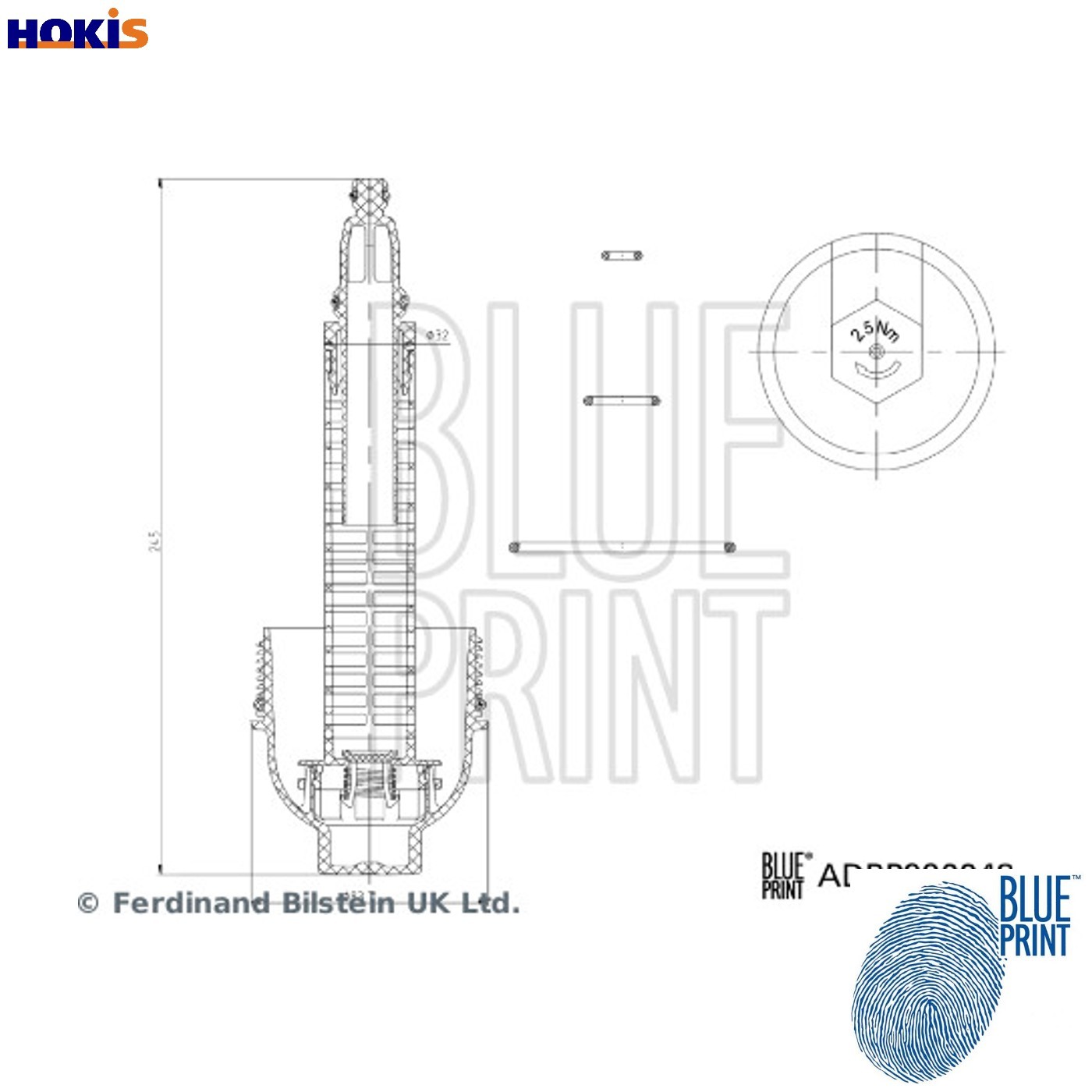 Oil Filter Cap fits BMW 330D 3.0D 03 to 13 Lid Cover Blue Print 11427789323 New - Image 32