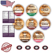 Flavorful Cappuccino Coffee Pods 56ct - 8 Unique Flavors, Keurig Compatible