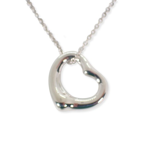 Tiffany & Co. Open Heart Necklace Elsa Peretti Sterling Silver 925 Japan