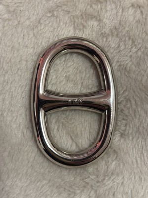 Hermes Chain d Ancre Scarf Ring Palladium
