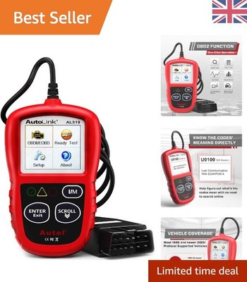 Universal OBD II Scanner - AutoLink AL319 Motordiagnosegerät, 2,4'' Display