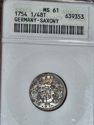 1754 Germany 1/48T ANACS MS61 "Soapbox" Pop 1 of 1 Toned #639353