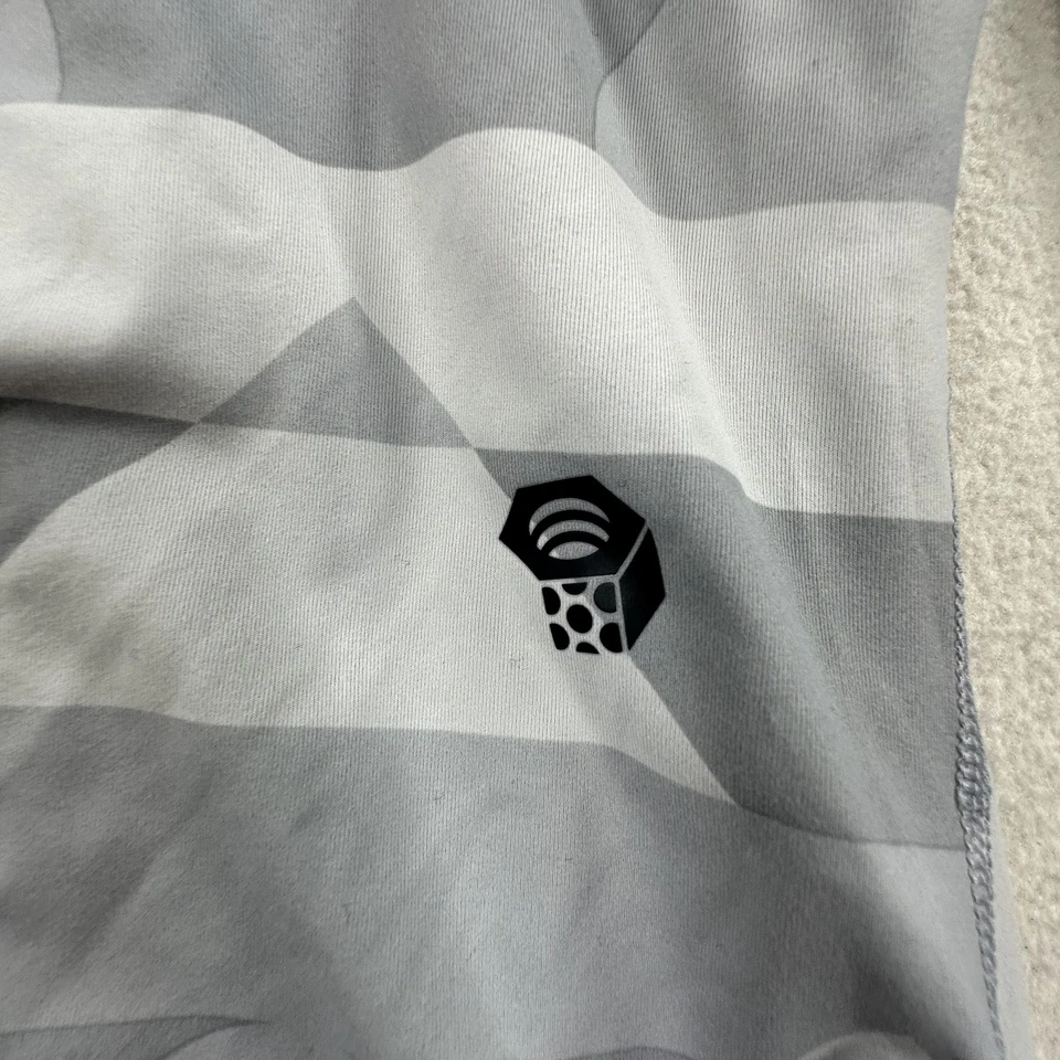 Pullover Mountain Hardwear para mujer grande gris geométrico cráter lago con capucha Foto 3 de 4