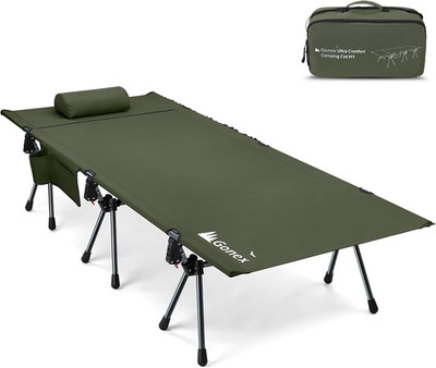 Camping Cot with Leg Extenders 2 in 1 Portable Ultralight Folding Cot for Adults
