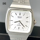SEIKO 6030-514A Silver Wave 32mm Men's Quartz Watch Vtg1990 Exc+5 -US Stock