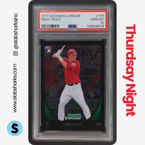 2011 BOWMAN CHROME #175 MIKE TROUT RC ROOKIE PSA 10