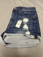 EXPRESS brand Women's Shorts Size 4 Jeans Denim Blue Finished Hems