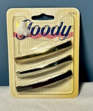 Goody Three Metal Barrettes NEW SEALED Stay Tight Clasp 1993 02607 RARE Vintage