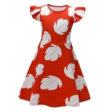 AOVCLKID Girls Princess Costume Birthday Party Dress Halloween 6 Years Red