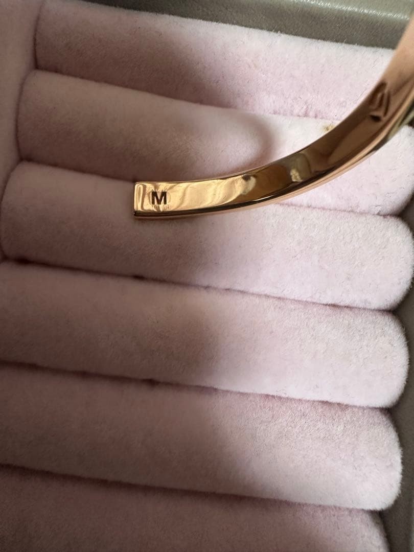 Fendi Bangle Bracelet Engraved Patterns Gold-tone… - image 5