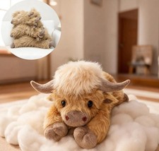 Highland Cow Plush Pillow Stuffed Animal Warm Gift UK