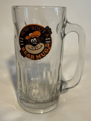 A & W Root Beer-Rooty 2023-How 'Bout A Bear Mug? Clear Glass Mug-7'' Tall