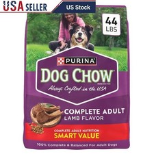 44lb High Protein Dry Dog Food Real Lamb Flavor Adult Kibble Complete Nutrition 0.90 per pound