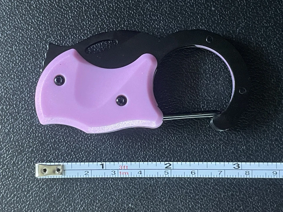 Mini faca dobrável rosa 2 peças - Imagem 3 de 4