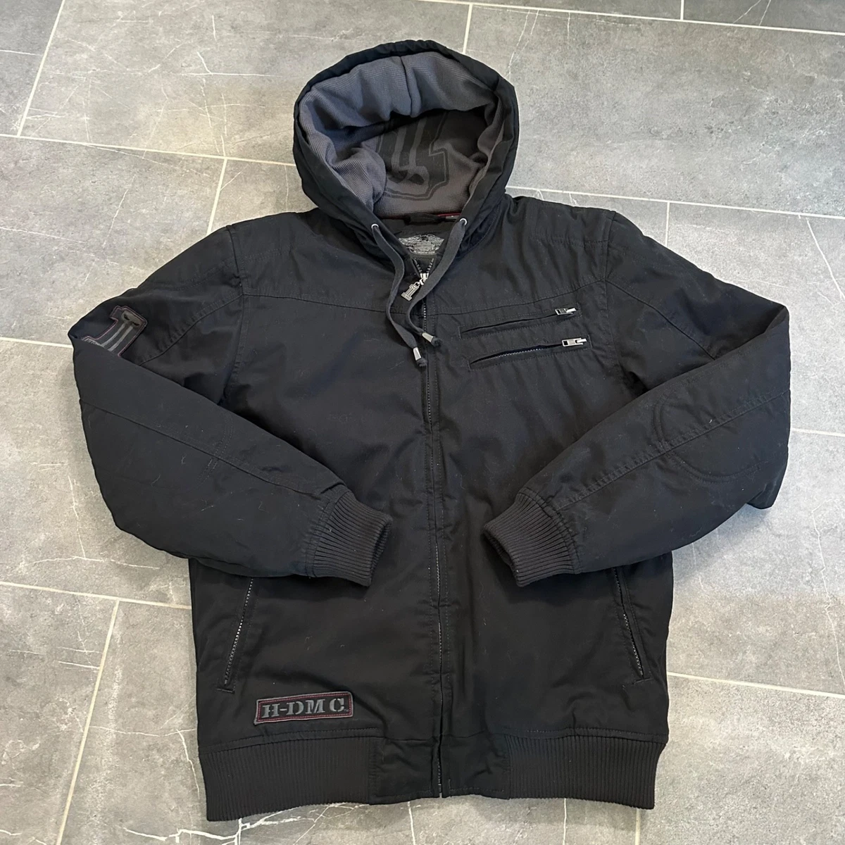 Blouson Moto Vintage Harley Davidson Bomber Racing - Taille M - Fabriqué Aux USA - Occasion