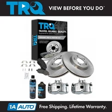 Front Ceramic Brake Pad, Rotor & Caliper Kit w/ Chemicals for Mitsubishi