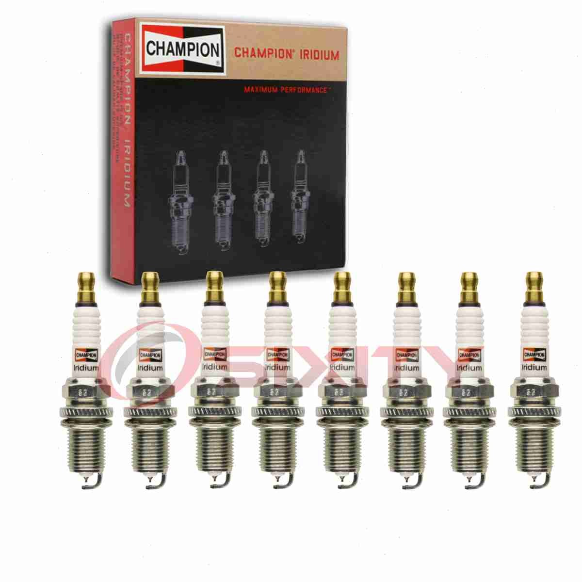 8 pc Champion Iridium Spark Plugs for 1987-1989 Pontiac Safari 5.0L V8 rr