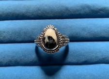 Artisan Crafted White Buffalo Solitaire Ring - Size 10 3.50 ctw, 