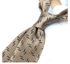 New Classic Striped Brown Blue JACQUARD WOVEN 100% Silk Men's Necktie Tie