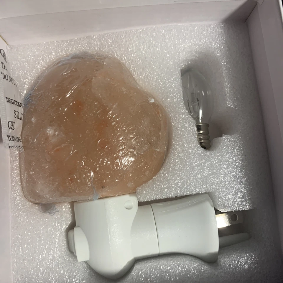 Case of 30 Himalayan Mini Salt Lamp Night Light -Heart shaped  Natural Orange - Image 2 of 4