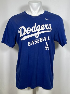 Los Angeles Dodgers MLB Nike Blue Logo T-Shirt Men's LARGE