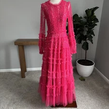 Needle & Thread Violet Shimmer Ankle Gown 