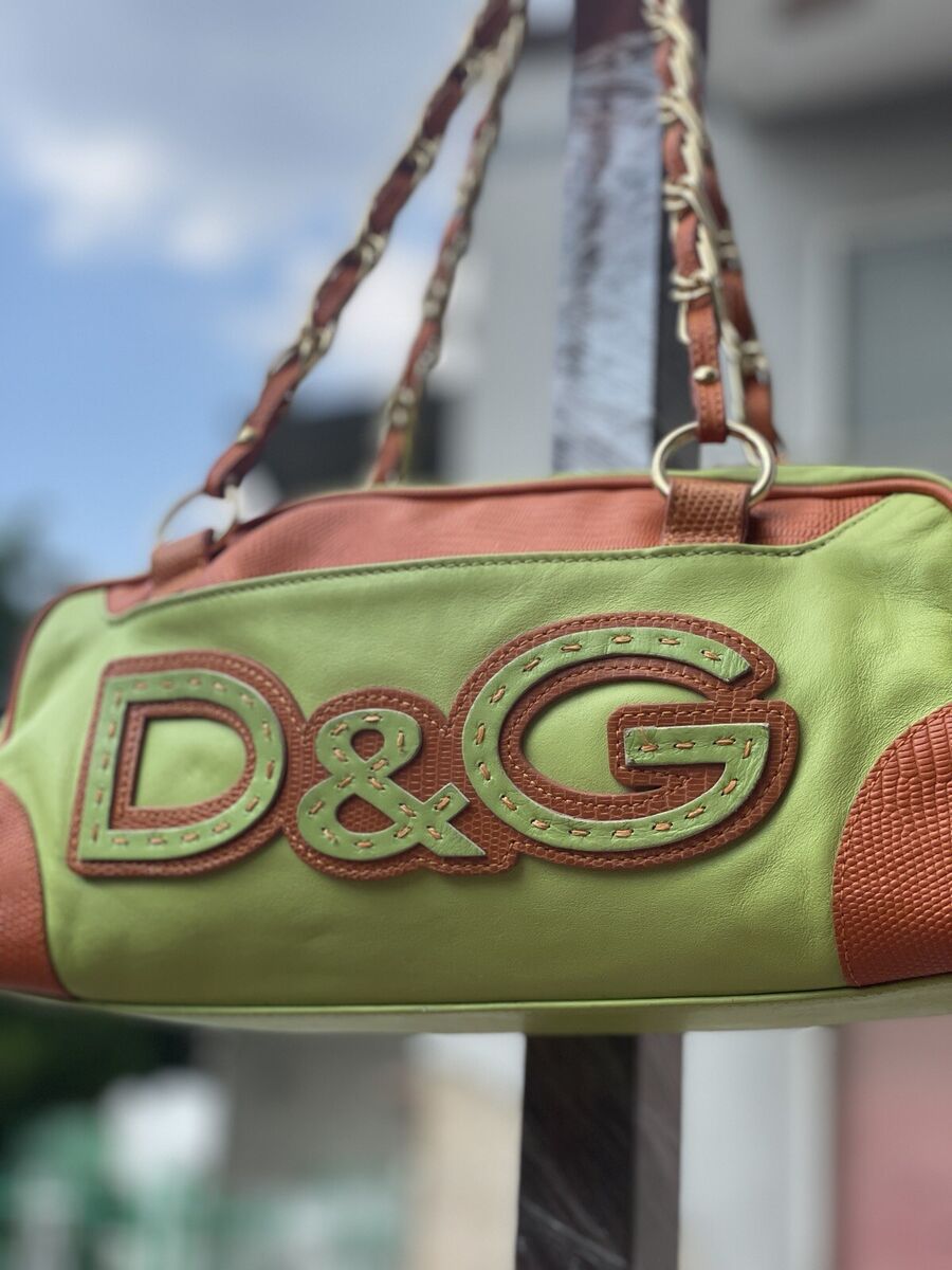 Y2K DOLCE&GABBANA LOGO GREEN ORANGE LEATHER BAG | eBay Y2K DOLCE&GABBANA LOGO GREEN ORANGE LEATHER BAG | eBay