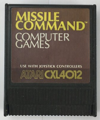 Missile Command Atari 800 400 CXL4012 Game Cartridge 1979 Video Game Warner
