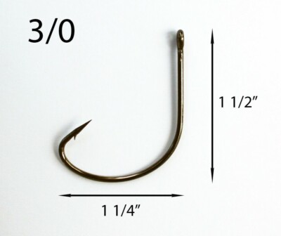 1000-Pack Size 1/0 Octopus J Fishing Hooks By Tackleworks - Black Hooks For Big Catches