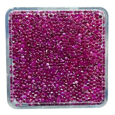 100 Pcs Natural Ruby 1.4mm Round Cut Rich Red Loose Gemstones Wholesale Lot