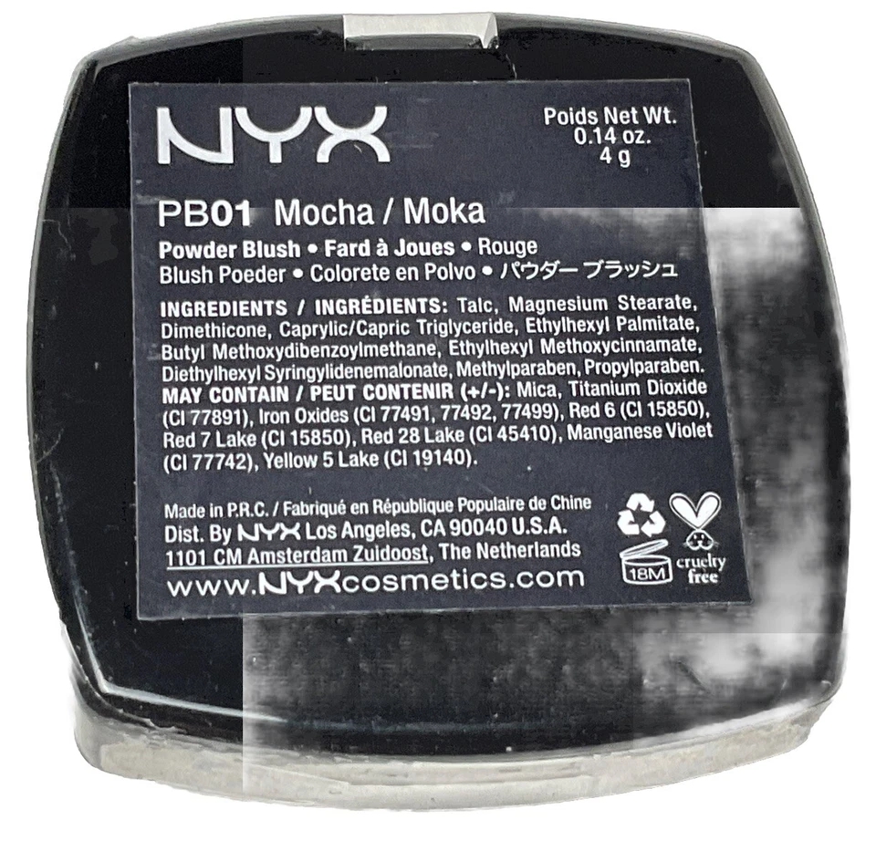 Lot Of 2 - NYX Powder Blush Rouge PB01 Mocha / Moka Cosmetics Make Up  - Image 2 of 3